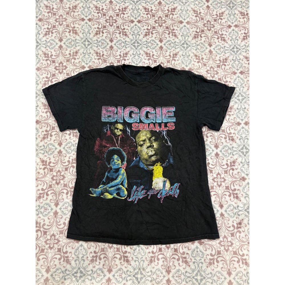 Biggie Smalls Life After Death Graphic T-Shirt Black Mens Small Hip Hop Tee